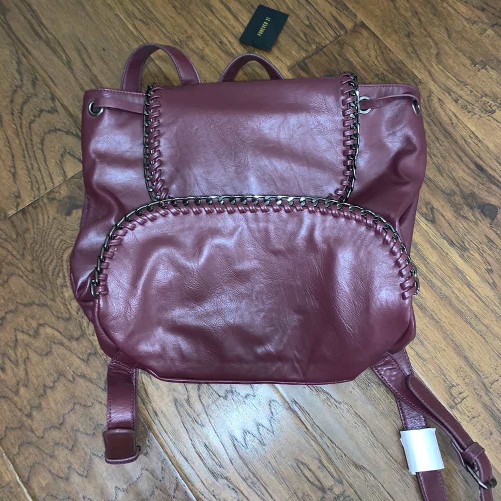Burgundy Forever 21 Backpack